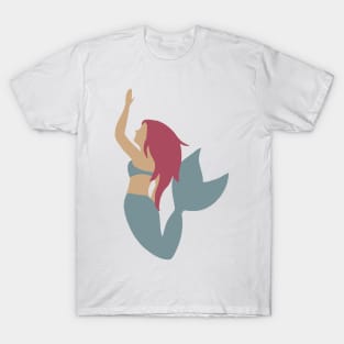 Mermaid with Pink Hair and a Green Tail T-Shirt